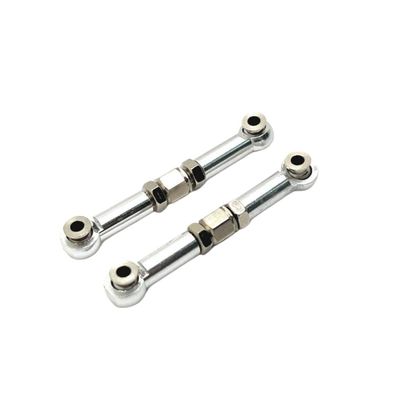 16207 16208 16209 16210 H6 Remote Control Car Steering Rod Metal Steering Linkage Replacement Part Compatible with RC Vehicles(Silver)