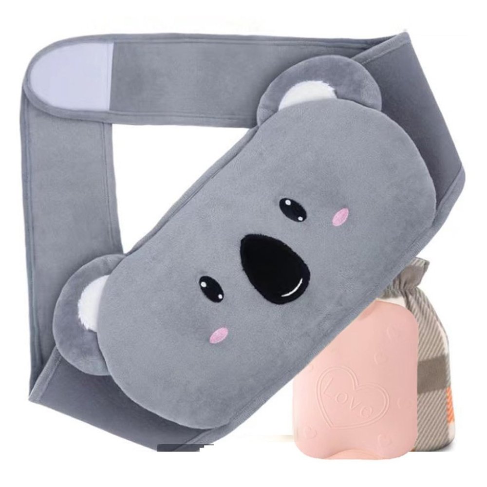 3 in 1 Bottle with Waist Cover Fit for Neck and Shoulder Back Hand Legs Waist Warm Stomach Abdominal Warming Bag(Koala)