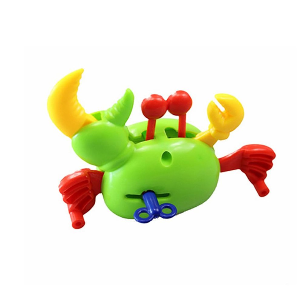 HEANUJJ Wind-up Crab for Boy Girl Red Green Yellow Plastic Clockwork Crabs Safe and Smooth Easy Grasp for Coordination and Parent- Communication