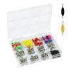 154Pcs 96mm Wooden Fingerboard Skateboard Tool Set, Silvery 14pcs 30mm Trucks & 48pcs Wheels & 60pcs Screws & 30pcs Nuts & 2pcs Spanner Tool Set, Fingerboard Repair Kit Finger Skateboard Accessories view 2