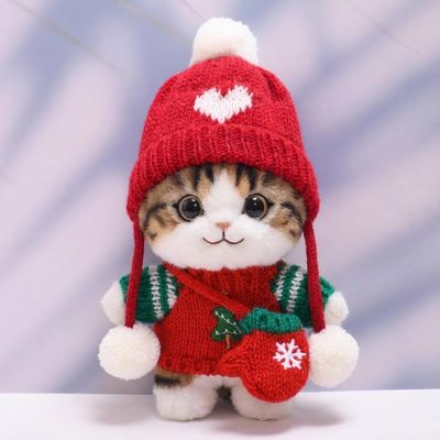 10 cm, 17 cm, 38 cm, Trendy Dolls Change Clothes, Casual and Cute Suits (Christmas Tree Red Sweater Set B)