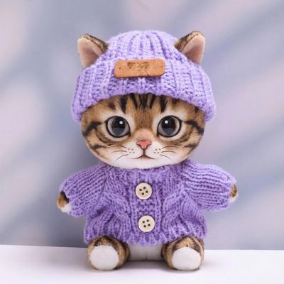 10 cm, 17 cm, 38 cm, Trendy Dolls Change Clothes, Casual and Cute Suits (Purple Button Sweater B Set)