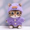 10 cm, 17 cm, 38 cm, Trendy Dolls Change Clothes, Casual and Cute Suits (Purple Button Sweater B Set) view 1