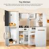 Play Corner Kitchen, Ultimate Interactive Wooden Kids Playset with Light, Montessori Pretend Play Toys, Kids Cooking Playset for Girls & Boys Ages 3+(White) view 3