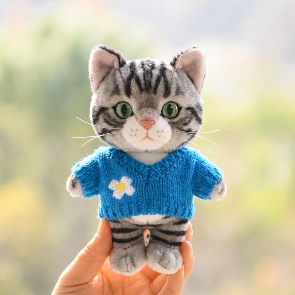 10 cm, 17 cm, 38 cm, Trendy Dolls Change Clothes, Casual and Cute Suits (Flower Blue Sweater)