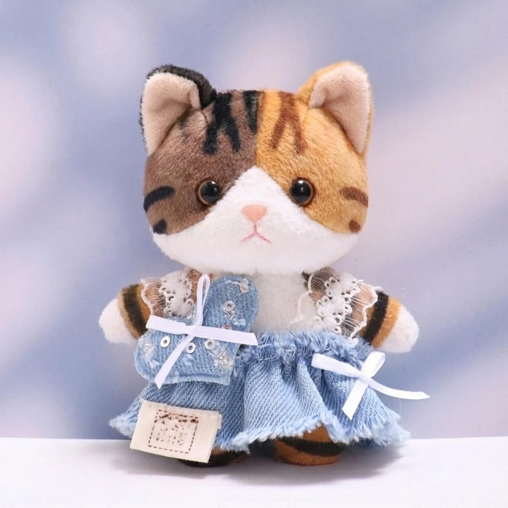 10 cm, 17 cm, 38 cm, Trendy Dolls Change Clothes, Casual and Cute Suits (Mini Love Denim Strap Skirt (10cm))