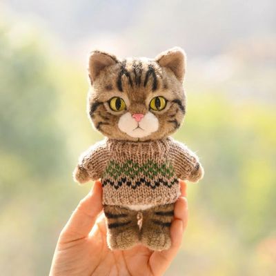 10 cm, 17 cm, 38 cm, Trendy Dolls Change Clothes, Casual and Cute Suits (Brown Corrugated Sweater)