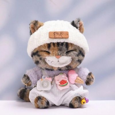 10 cm, 17 cm, 38 cm, Trendy Dolls Change Clothes, Casual and Cute Suits (White ice Cream Overalls Three-Piece Set)
