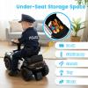 Costzon Police Car Ride On, Toddler Foot-to-Floor Sliding Car with Siren Sounds, Music & Flashing Lights, Under-Seat Storage, Kids Ride On Toys for Boys Girls 18+ Months view 3