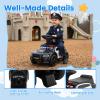 Costzon Police Car Ride On, Toddler Foot-to-Floor Sliding Car with Siren Sounds, Music & Flashing Lights, Under-Seat Storage, Kids Ride On Toys for Boys Girls 18+ Months view 4