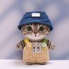 10 cm, 17 cm, 38 cm, Trendy Dolls Change Clothes, Casual and Cute Suits (Mini Button Khaki Overalls Hat Set (10cm)) view 1