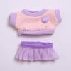 10 cm, 17 cm, 38 cm, Trendy Dolls Change Clothes, Casual and Cute Suits (Pink Sweater Love Purple Skirt) view 1
