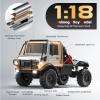 MN-333 1/18 Semi-Truck RC Crawler, Unimog U4000 4WD Full Scale Off Road RC Rock Crawler, 4x4 RC Car RTF Alloy Climing Vehicle for Hobby Gifts view 2