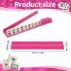 4 Pcs Mahjong Racks with Pushers Wooden American Mahjong Tile Rack Set Magnetic Scalloped Organizing Tiles Holders with Storage Bags 17.3 Inch Mahjong Accessories for Players Gift Family Game Night view 2