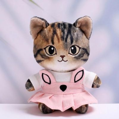 10 cm, 17 cm, 38 cm, Trendy Dolls Change Clothes, Casual and Cute Suits (Rabbit Ear Pink Skirt Two-Piece Set)