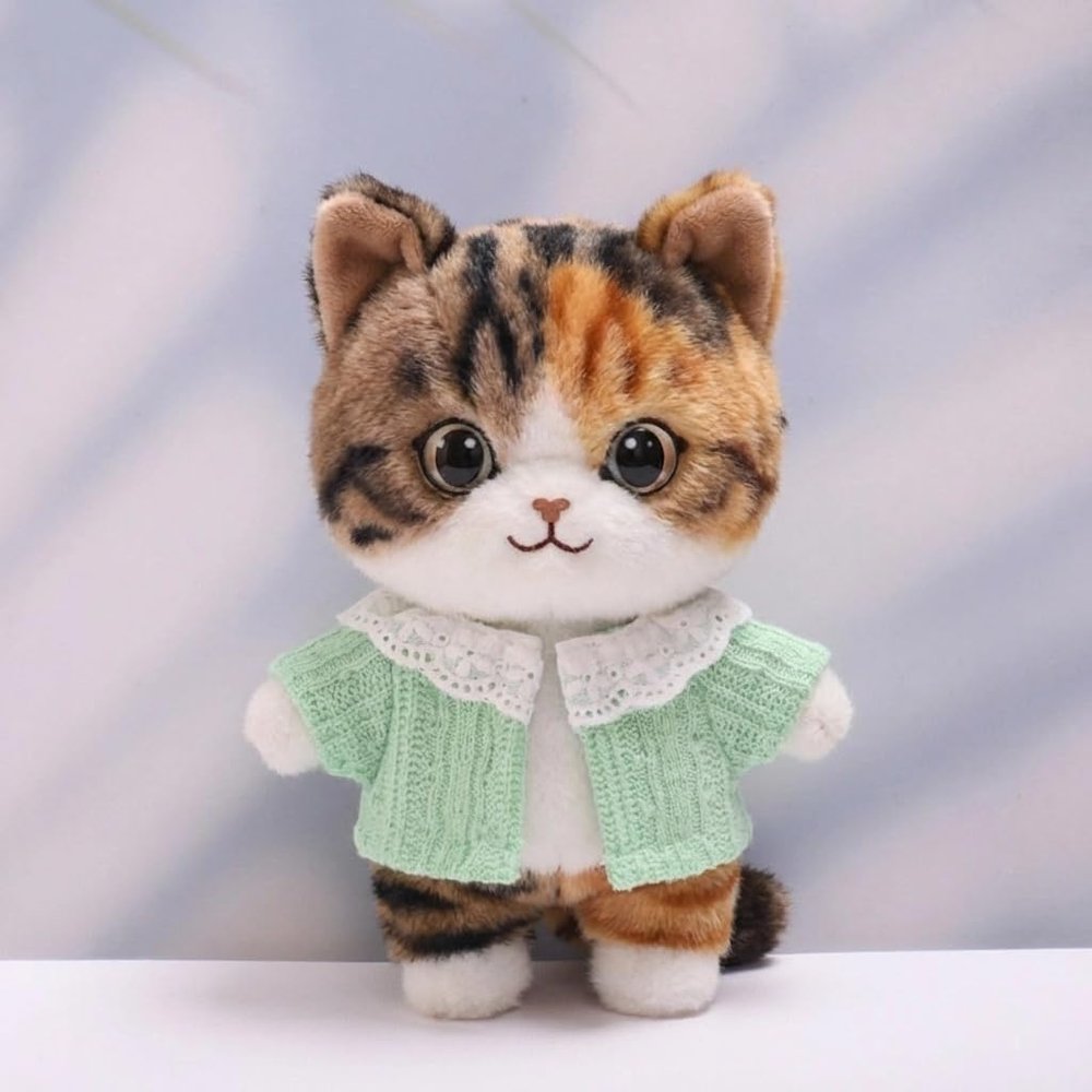 10 cm, 17 cm, 38 cm, Trendy Dolls Change Clothes, Casual and Cute Suits (Green Wool Cardigan (10cm))