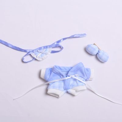 10 cm, 17 cm, 38 cm, Trendy Dolls Change Clothes, Casual and Cute Suits (Blue Pajamas Three-Piece Set (10cm))