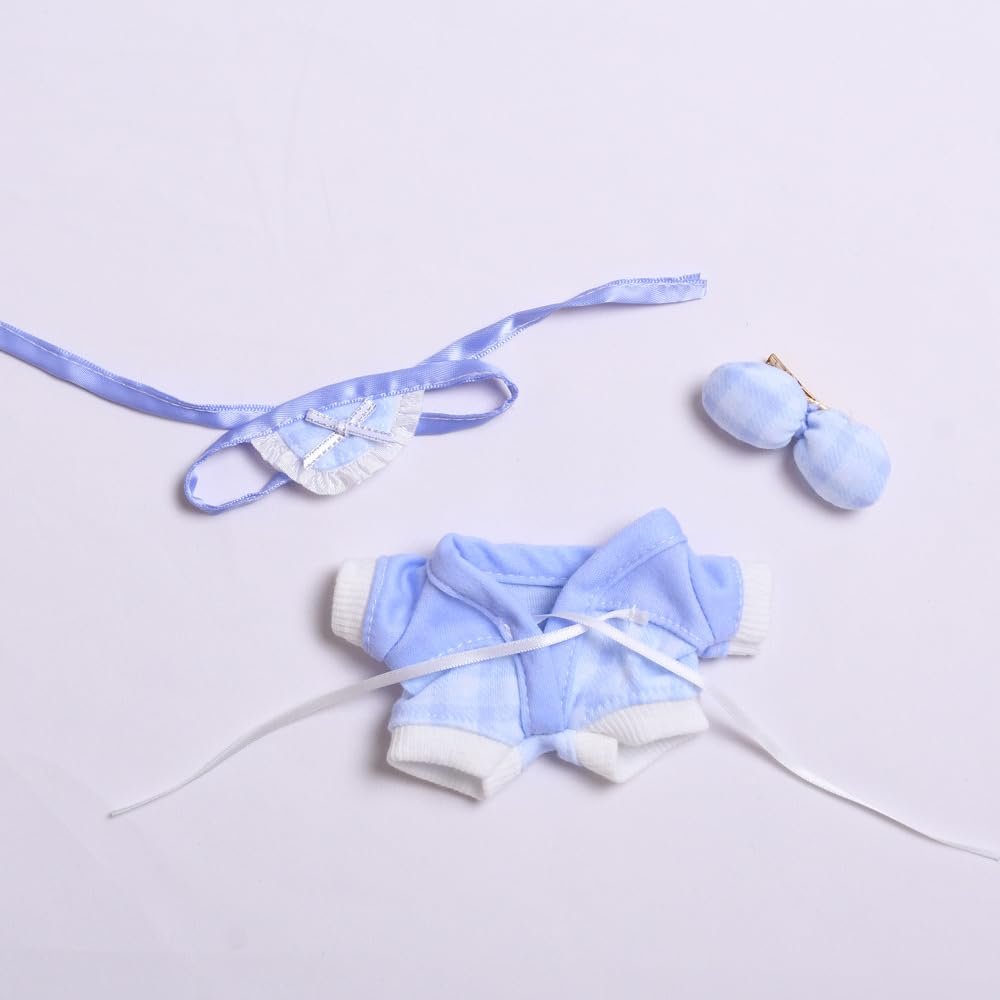 10 cm, 17 cm, 38 cm, Trendy Dolls Change Clothes, Casual and Cute Suits (Blue Pajamas Three-Piece Set (10cm))
