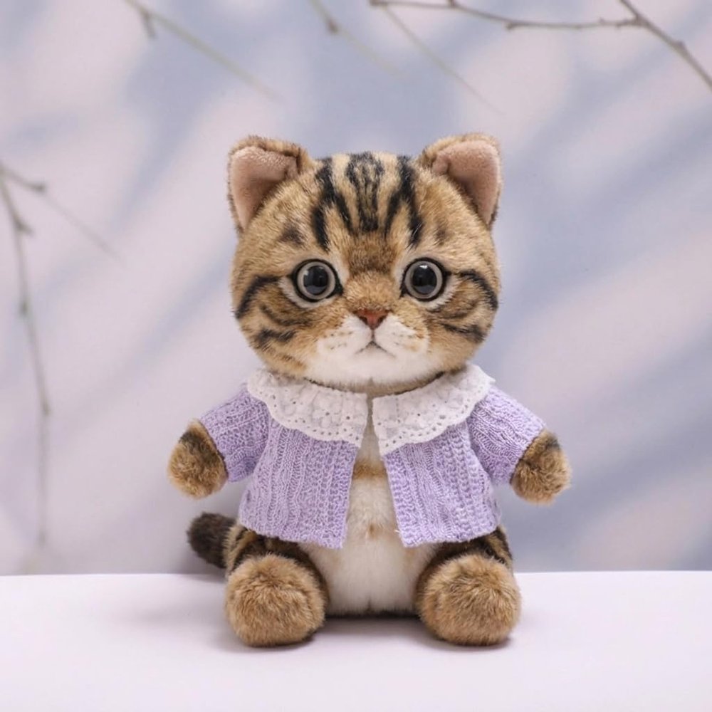 10 cm, 17 cm, 38 cm, Trendy Dolls Change Clothes, Casual and Cute Suits (Purple Wool Cardigan)