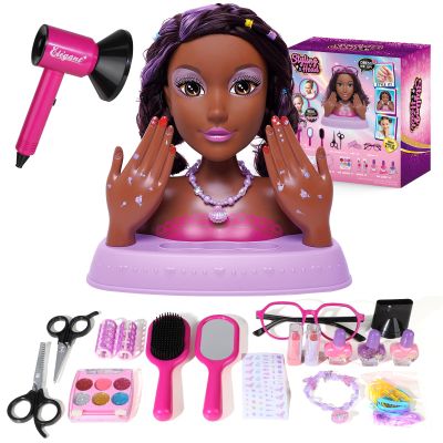 Oeasic Hair Styling Doll Head 10.5 with Washable Makeup Set, 3-in-1 Pretend Hair Salon Playset with 20+ Accessories, Styling Head Toy for Girls, Birthday for Ages 310