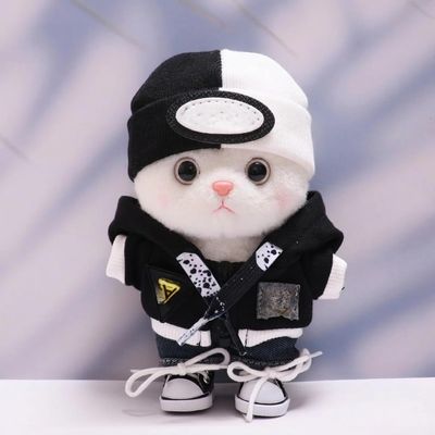10 cm, 17 cm, 38 cm, Trendy Dolls Change Clothes, Casual and Cute Suits (Black Zipper Trendy Sweater Set)