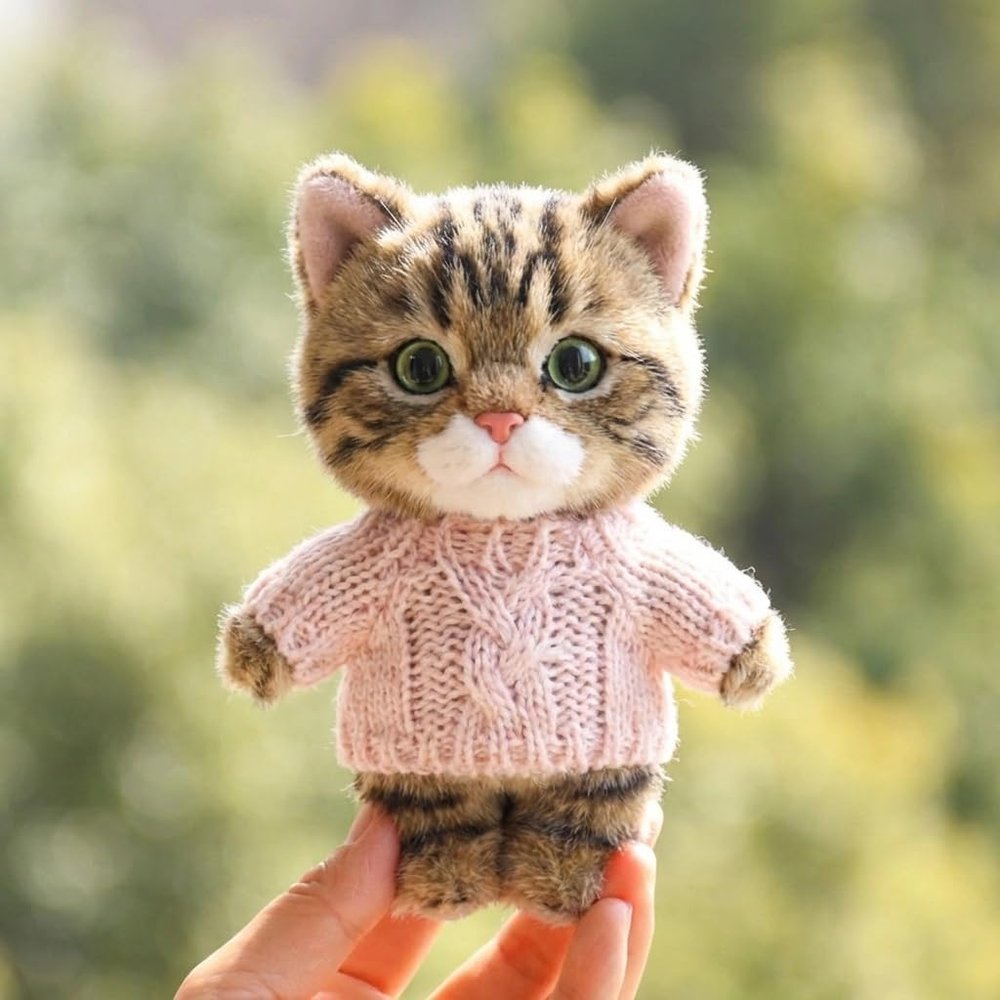 10 cm, 17 cm, 38 cm, Trendy Dolls Change Clothes, Casual and Cute Suits (Light Pink Sweater (10cm))