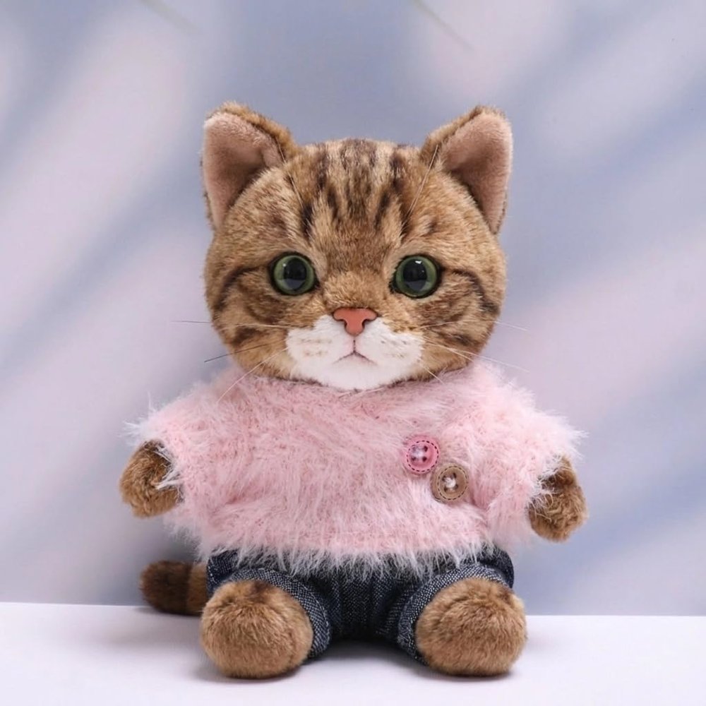 10 cm, 17 cm, 38 cm, Trendy Dolls Change Clothes, Casual and Cute Suits (Pink Fur top + Jeans)