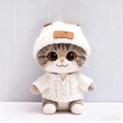 10 cm, 17 cm, 38 cm, Trendy Dolls Change Clothes, Casual and Cute Suits (White Button Sweater Type B Two-Piece Set (10cm))