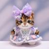 10 cm, 17 cm, 38 cm, Trendy Dolls Change Clothes, Casual and Cute Suits (Mini Purple Bow Princess Dress) view 1
