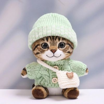 10 cm, 17 cm, 38 cm, Trendy Dolls Change Clothes, Casual and Cute Suits (Green Button Sweater B Set)