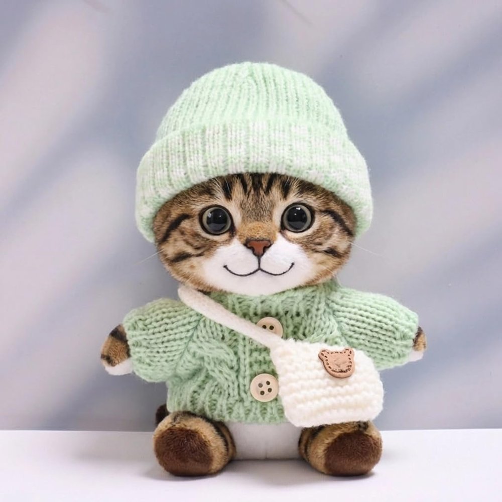 10 cm, 17 cm, 38 cm, Trendy Dolls Change Clothes, Casual and Cute Suits (Green Button Sweater B Set)