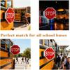 Double-Sided Reflective School Bus Stop Sign  Aluminum Signal with Flashing & Steady-On Lights, Electronic Controller for Enhanced Safety at School Bus Stops view 4