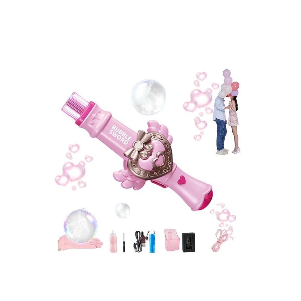 Magic Elastic Bubble Fog Wand,2026 Upgraded Fog Bubble Machine,Rechargeable Electric SmokeBubble Machine,Magic Interactive FogBubble Maker with Smoke,Colorful Lights & Music,for Party,Wedding