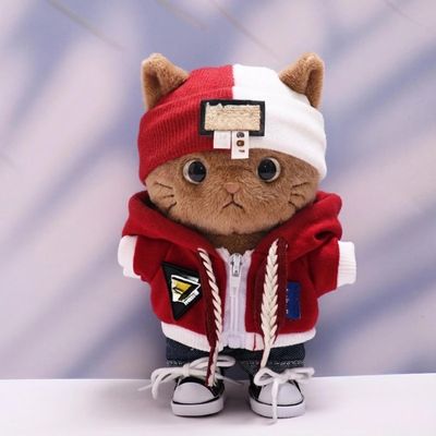 10 cm, 17 cm, 38 cm, Trendy Dolls Change Clothes, Casual and Cute Suits (Red Zipper Trend Sweater Four-Piece Set)
