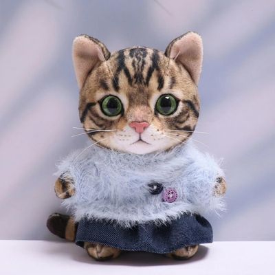 10 cm, 17 cm, 38 cm, Trendy Dolls Change Clothes, Casual and Cute Suits (Blue Wool top + Denim Skirt)
