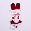 10 cm, 17 cm, 38 cm, Trendy Dolls Change Clothes, Casual and Cute Suits (Red Hairball Bunny Suit) view 1