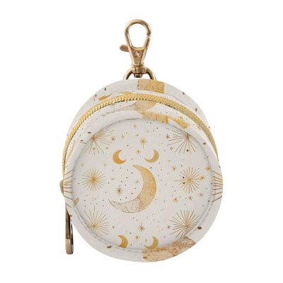 Starry Retro Boho Moons Baby Pacifier Storage Case Portable Coin Purse Change Holder, Small Item Storage pouching