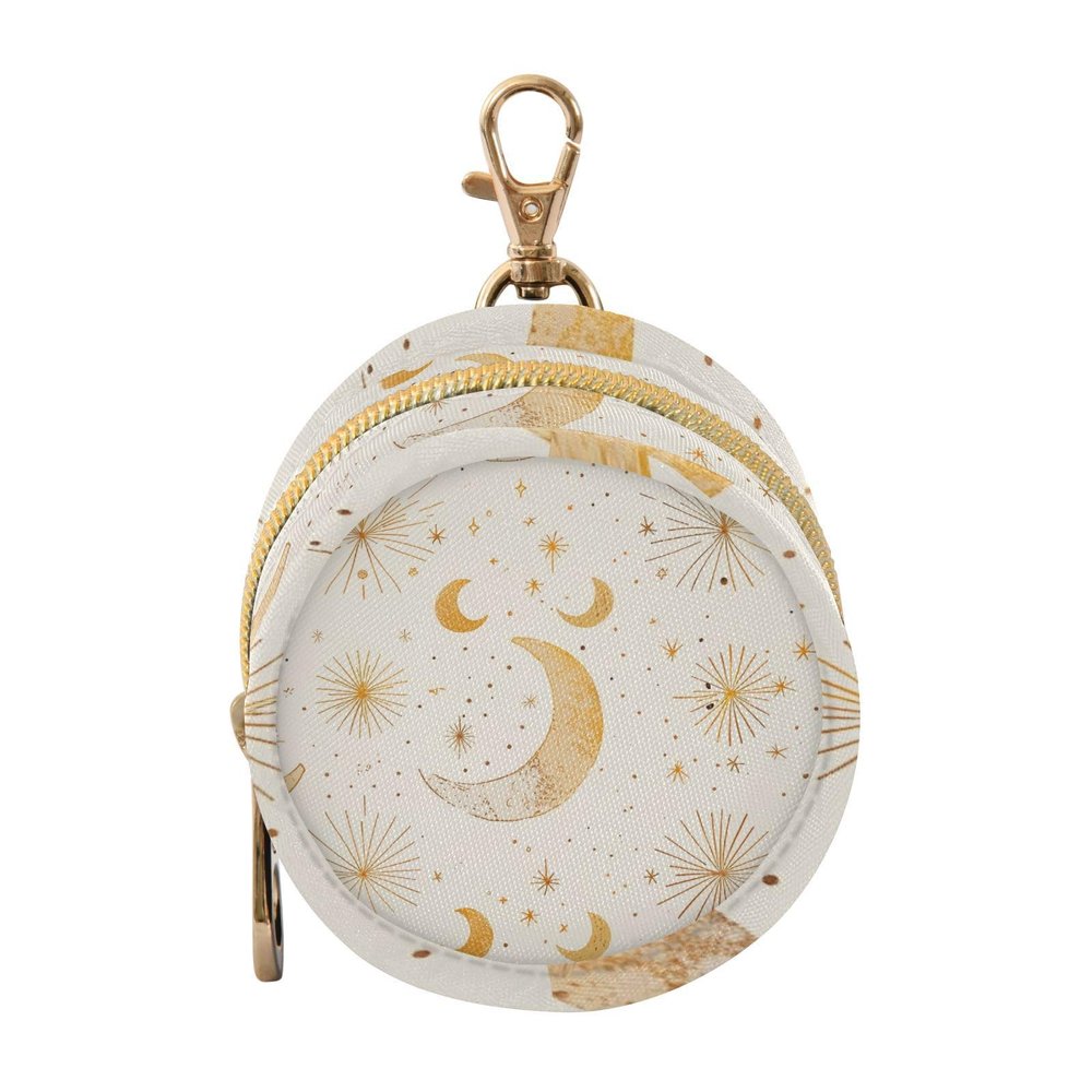 Starry Retro Boho Moons Baby Pacifier Storage Case Portable Coin Purse Change Holder, Small Item Storage pouching