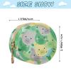 Cartoon Cute Pig Green Newborned Boy Pacifier Holder Case with Zipper and Clip Coin Purse Wallet Bag, Small Item Storage pouching view 3