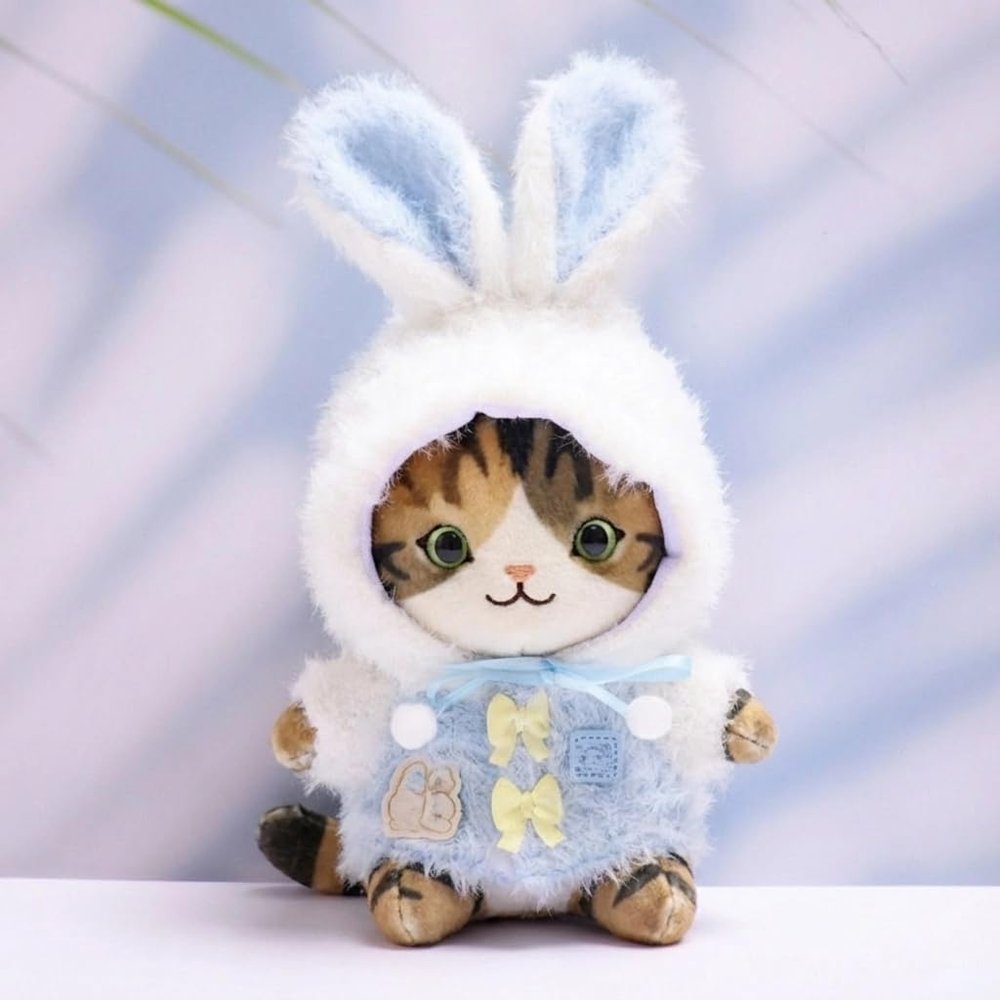 10 cm, 17 cm, 38 cm, Trendy Dolls Change Clothes, Casual and Cute Suits (Blue Rabbit Ear Hair Top Set)