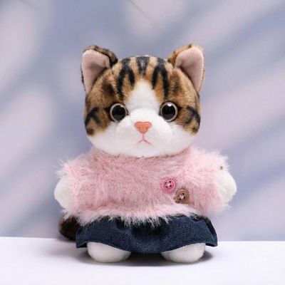 10 cm, 17 cm, 38 cm, Trendy Dolls Change Clothes, Casual and Cute Suits (Pink Wool top + Denim Skirt)