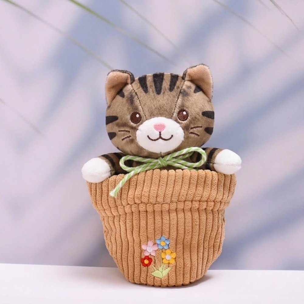 10 cm, 17 cm, 38 cm, Trendy Dolls Change Clothes, Casual and Cute Suits (Green Sunflower Brown Flower Pot Set)
