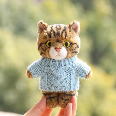 10 cm, 17 cm, 38 cm, Trendy Dolls Change Clothes, Casual and Cute Suits (Light Blue Sweater (10cm))