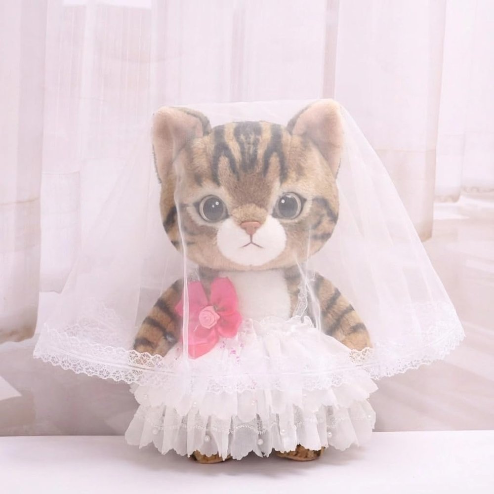 10 cm, 17 cm, 38 cm, Trendy Dolls Change Clothes, Casual and Cute Suits (White Wedding Dress Three-Piece Set (38cm))