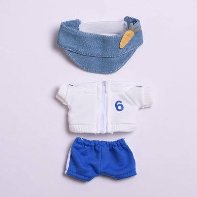 10 cm, 17 cm, 38 cm, Trendy Dolls Change Clothes, Casual and Cute Suits (No. 6 Blue Sportswear Three-Piece Set)