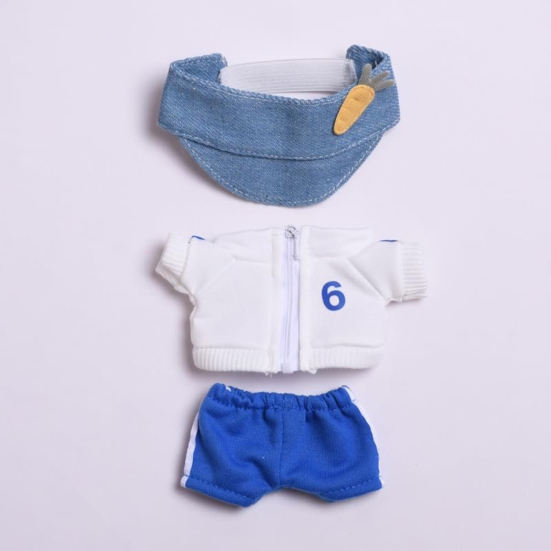 10 cm, 17 cm, 38 cm, Trendy Dolls Change Clothes, Casual and Cute Suits (No. 6 Blue Sportswear Three-Piece Set)