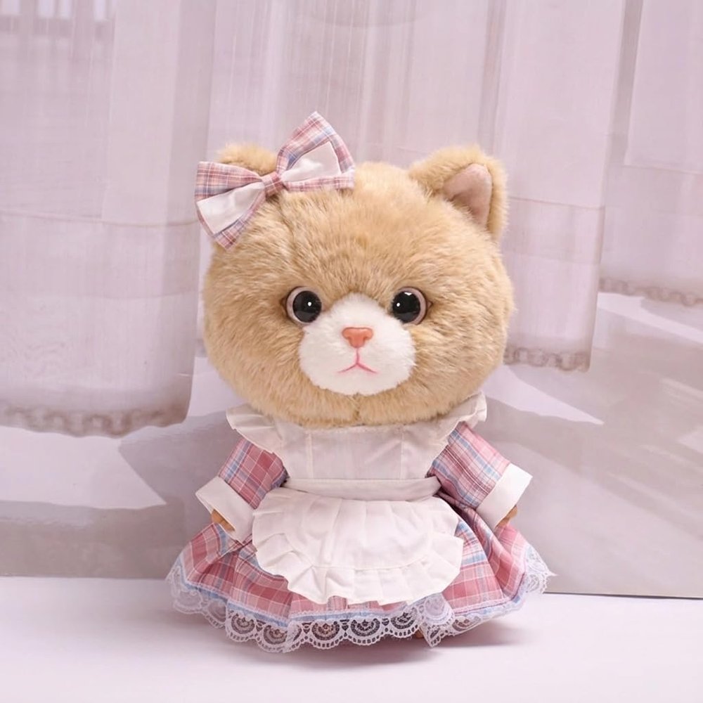 10 cm, 17 cm, 38 cm, Trendy Dolls Change Clothes, Casual and Cute Suits (Pink Plaid Dress Set (38cm))