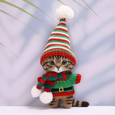 10 cm, 17 cm, 38 cm, Trendy Dolls Change Clothes, Casual and Cute Suits (Green Christmas Sweater Set)