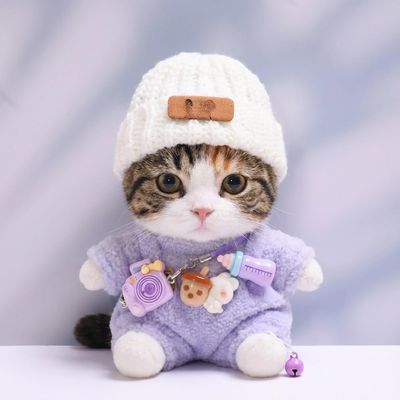 10 cm, 17 cm, 38 cm, Trendy Dolls Change Clothes, Casual and Cute Suits (Purple Bottle Overalls Set)