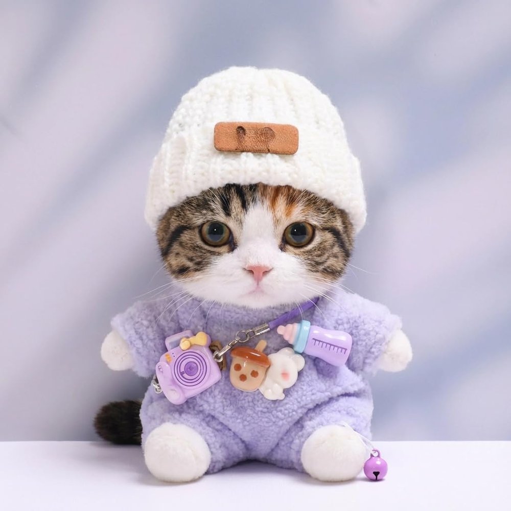 10 cm, 17 cm, 38 cm, Trendy Dolls Change Clothes, Casual and Cute Suits (Purple Bottle Overalls Set)
